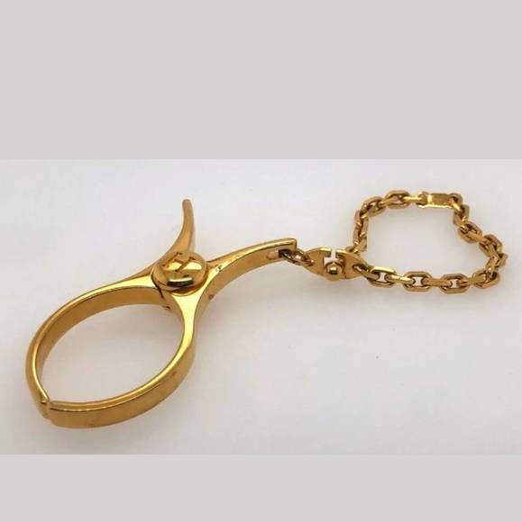 AUTHENTIC HERMES GOLD TONE KEYCHAIN ACCESSORY - Picture 2 of 8